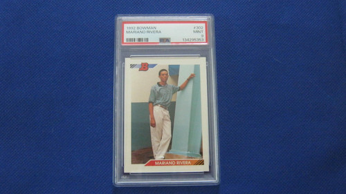 1992 Bowman Mariano Rivera N.Y. Yankees  #302 Rookie Card  PSA 9 MINT !