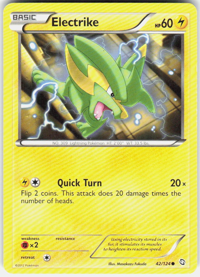 Electrike 42/124 Common Dragons Exalted Pokemon Lightly Played