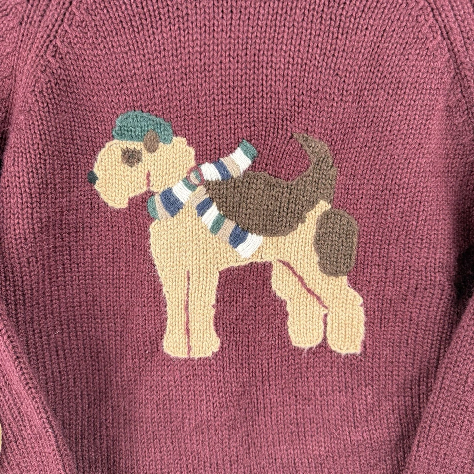 Janie and Jack Lot of 3 Sweaters Boys 5T Cotton/Wool Knit Cowboy Dog Fair Isle - Image 4 of 4