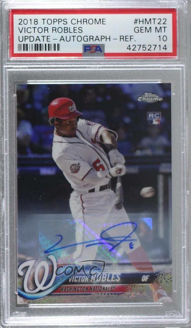 2018 Chrome Update Refractor Victor Robles PSA 10 GEM MT Rookie Auto RC 1q7