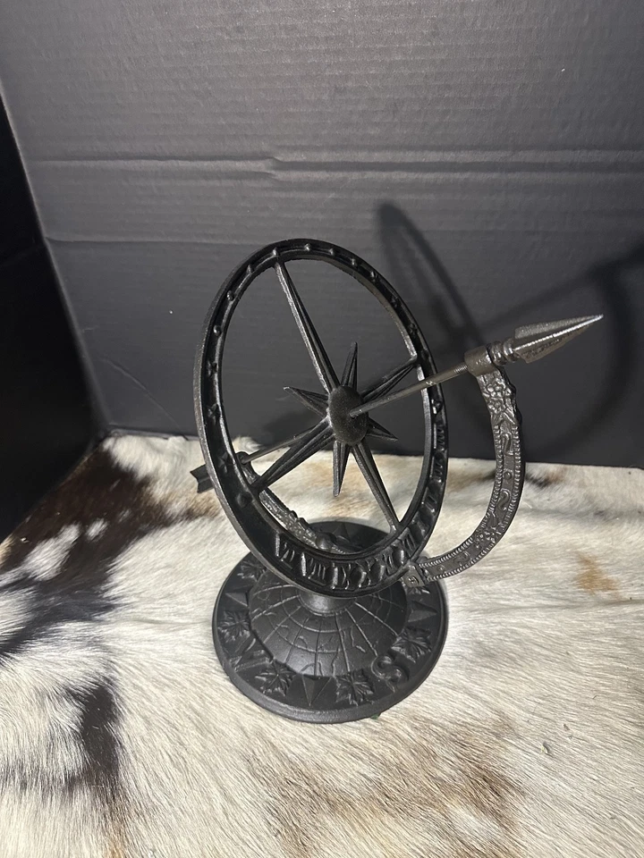 Reloj de Sol Jardín Ornamento Armilar Esfera Exterior Hierro Fundido Antiguo/Rústico Foto 4 de 4