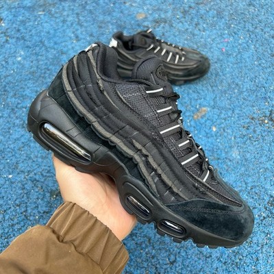 ㅌㅌ Size 10.5 - Nike Comme des Garçons x Air Max 95 Black for sale