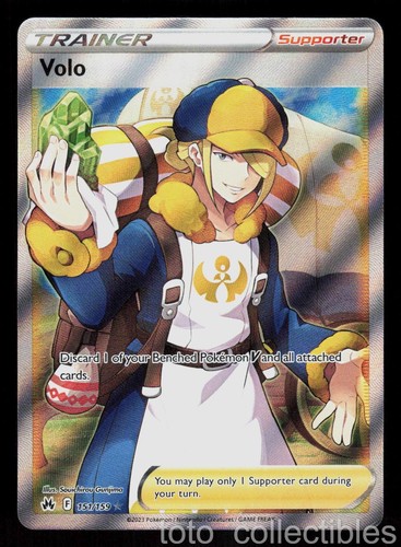 Volo 151/159 Ultra Rare Crown Zenith Pokemon Holo Lightly Played