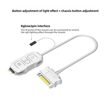 Für ARGB Adapter 3-Pin 5V DC für SATA Powered RGB Gehäuselüfter und Streifen