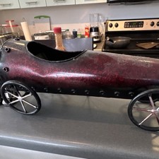 Vintage Tin Toy Race Car Metal Red Black Decorative Vehicle for 17 Years  Up