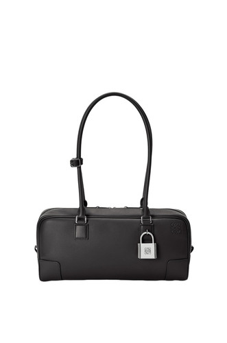 LOEWE Amazona 31 $4400 Black Nubuck Top Handle Bag New & Authentic