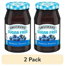 2 pack Smucker's Sugar Free Blueberry Preserves, 12.75 ozs