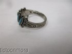 VINTAGE BELL TRADING ZUNI INDIAN NEEDLEPOINT TURQUOISE MAIZE RING STERLING — photo 3