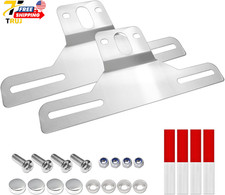 2 Pack Stainless Steel Trailer License Plate Bracket Holder Metal Car Tag Frame 2 Pack Stainless Steel Trailer License Plate Bracket Holder Metal Car Tag Frame