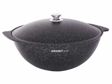 Kukmara Granit Ultra Non-Stick Kazan w/ Lid 6.3QT Cast Aluminum Pilaf Pot