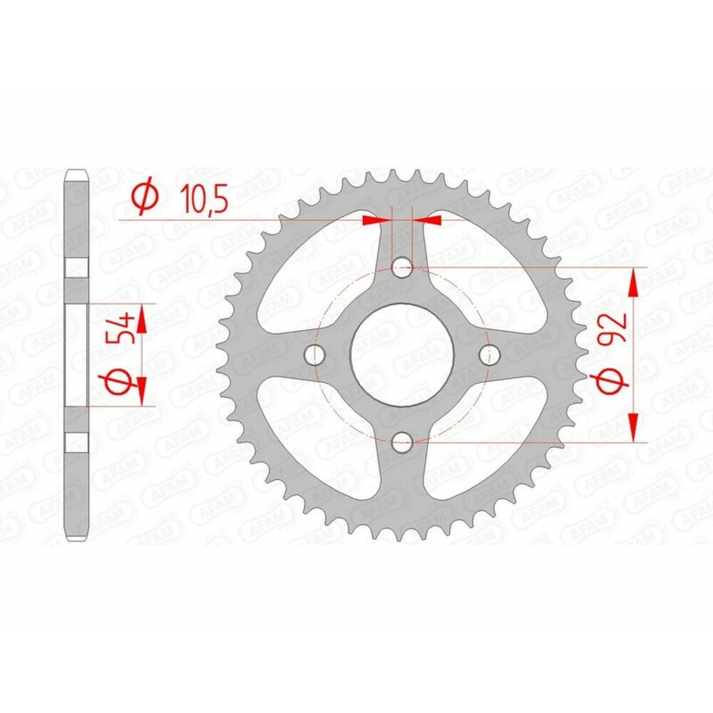 AFAM Standard Steel Sprocket 12115-Pitch 420 For Motorcycle Parts Accessories