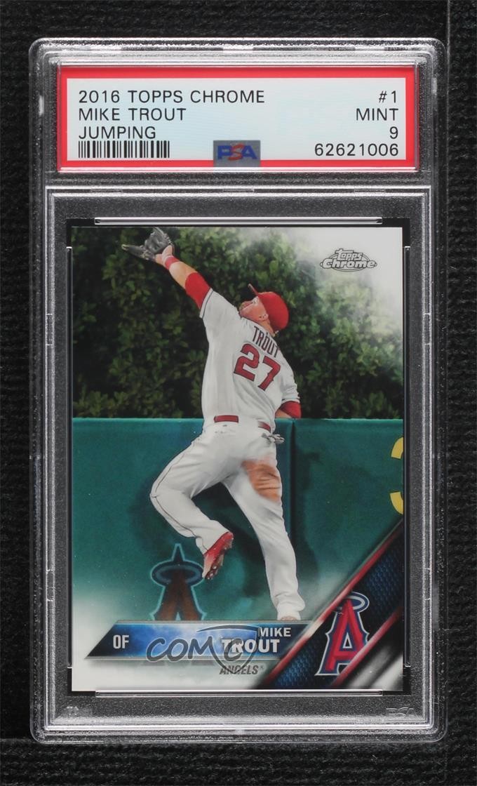 2016 Topps Chrome Mike Trout (Leaping) #1 PSA 9 MINT