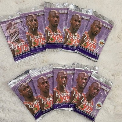 Lot of 10 1995-96 Upper Deck Series 2 NBA Unopened Pack - Michael Jordan Cards