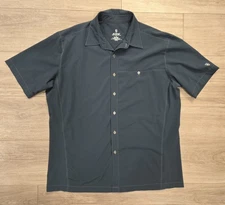 Kuhl Renegade Shirt Tufflex Short Sleeve Button Up Hiking Outdoor Blue Men's XL