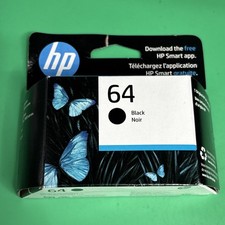 HP 64 BLACK INK CARTRIDGE EXP Mar 2027 Factory sealed Genuine  MD