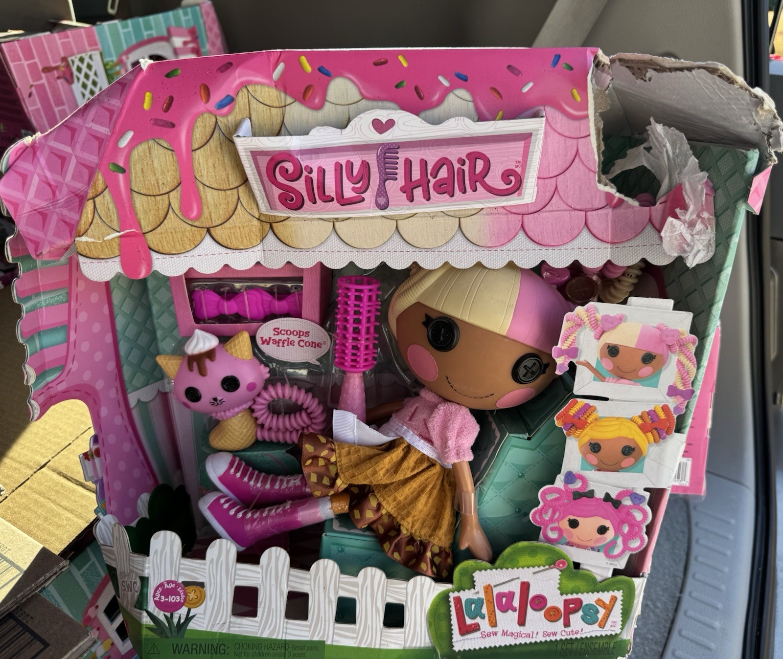 Lalaloopsy Doll Scoops Waffle Cone Silly Hair Styling Toy with Accessories Large