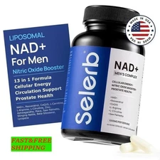 Selerb NAD+ Supplement for Men-With Liposomal-NAD+,CoQ10, L-Carnitine, L-Arginin