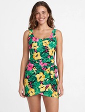 NWT Old Navy Women’s Wrap Front Swim Dress Tropical Floral One Piece S