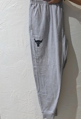 Under Armour Project Rock Rival Fleece Jogger Pants Gray 3XL Big & Tall