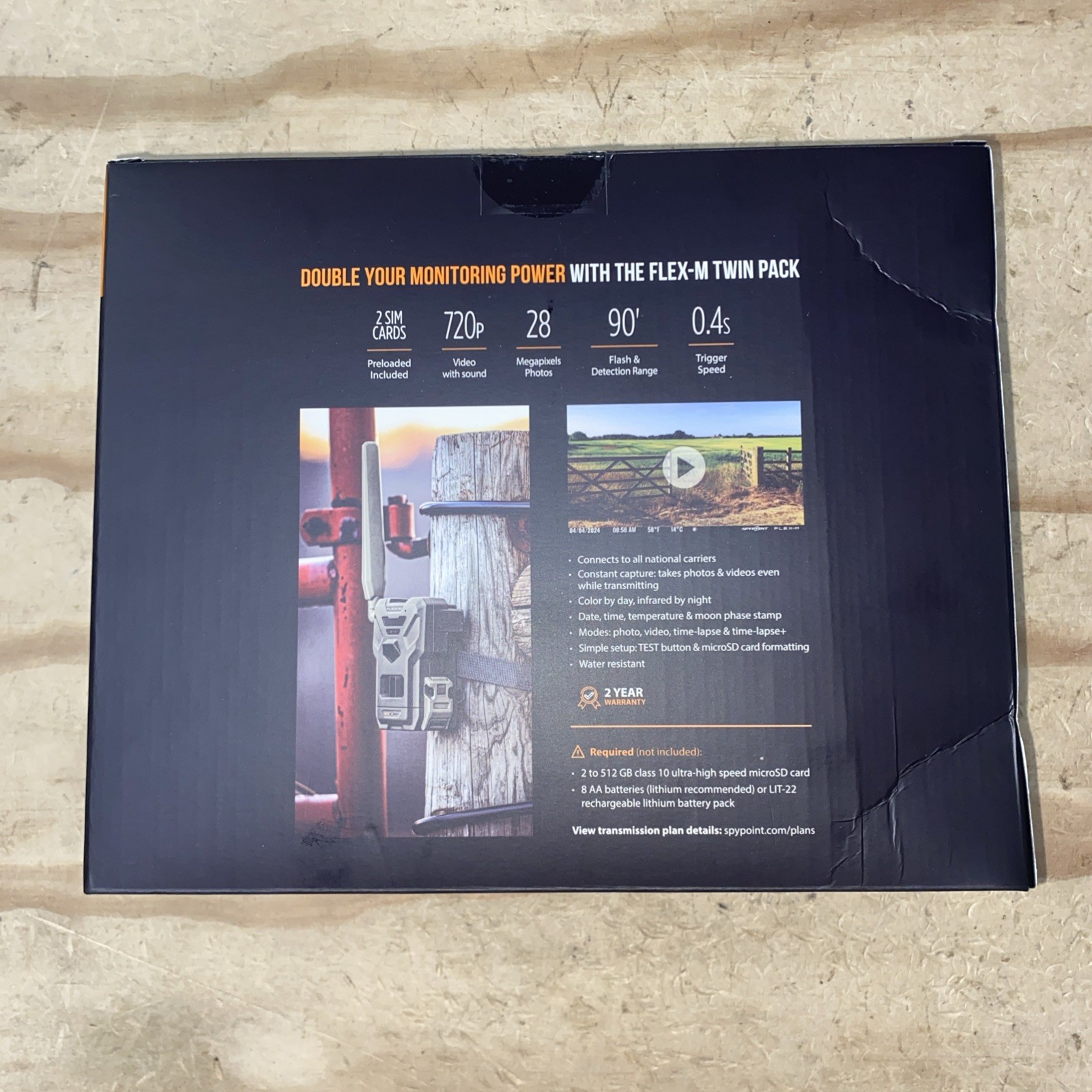 SpyPoint Flex-M Twin Pack FLEX-M-WMV-TWIN Cellular Camera