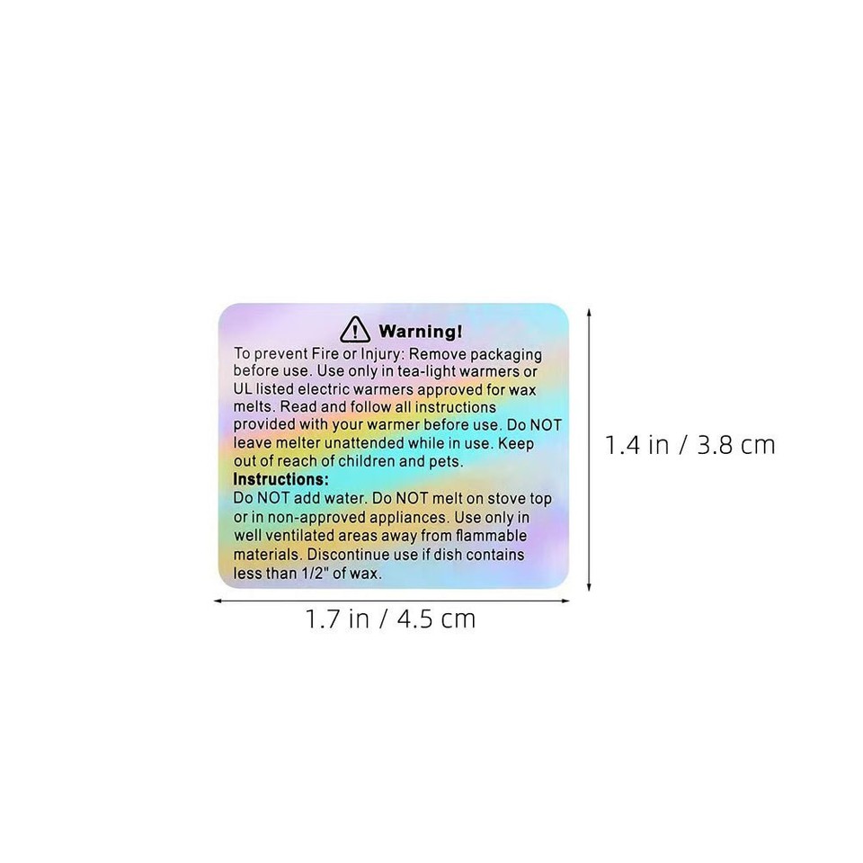 Container Warning Signs 2 Rolls Candle Container Warning Jar Safety Stickers Adhesive Labels ...