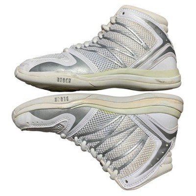 Bloch Dance Fitness High Top Shoes Silver White Metallic SO921 Mens 6 Womens 8