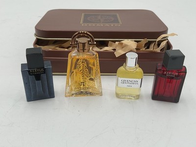 Vintage set 4 Givenchy Mini Perfume Bottles.  Gentlemen, xeryus Rouge  Paris