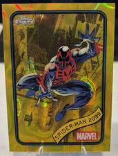 2025 Topps Chrome Marvel Yellow Lava Refractor SP #112 Spider-Man 2099