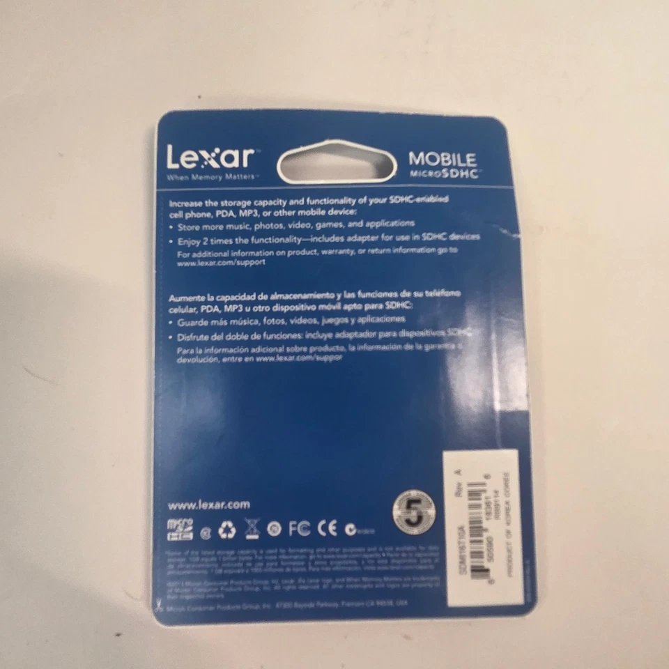 Lexar Micro SDHC 4GB Class 4 Memory Card New Sealed - Image 2 of 2