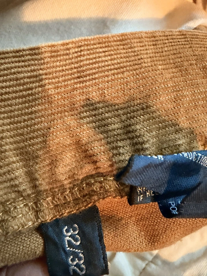 Vintage Polo Ralph Lauren Preston Pants Men 32x32 Brown Corduroy Straight - Image 2 of 4