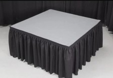 8'x 23" Fire Retardant Stage Skirt Shirred Pleat for 24" Stage