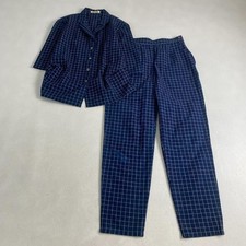 ISSEY MIYAKE Set Up 80s Vintage Check Cotton Navy Size 9 M L From Japan