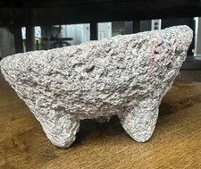 Molcajete / Tejolote Likely Authentic Mexican Stone Mortar Bowl Vintage