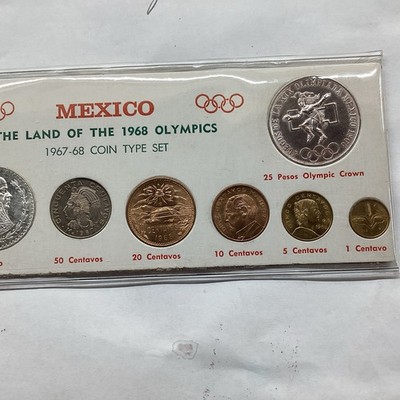 1968 Mexico Type Set 1c 5c 10c 20c 50c $1 @5 Peso