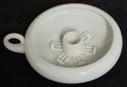 Vintage Fenton Milk Glass Candle Holder Hurricane Lamp Base Finger Loop