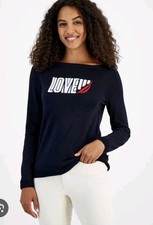 Nautica Jeans Pullover Comfy Sweater Navy Sailboat NWT