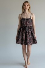 Violet Weekend Womens Floral Mesh Fit & Flare Dress Black Red 65850JK S3/4 NWT