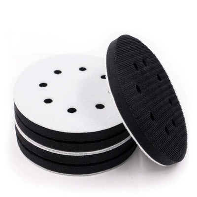 5 Pack 5 Inch 8 Holes Soft Density Interface Pads Hook and Loop 5'' Sponge Cushio
