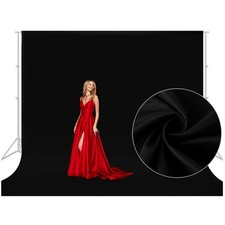 Elegant 10x10 FT Black Backdrop for Professionals - Durable Machine Washable