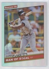 2020 Donruss Retro 1986 Variations Career Stat Line Rickey Henderson HOF 0f6k