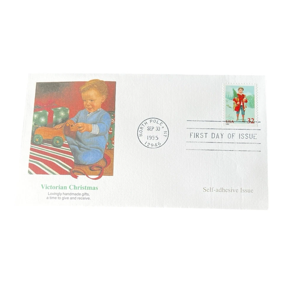 FDC 1995 "Victorian Christmas 1995" First Day Issue Stamps - Lot Of 4 - Image 4 of 4