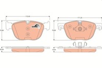 Trw Bremsbelagsatz Scheibenbremse Cotec GDB1726 FüR Bmw E71 X5 X6 E70 F86 F16