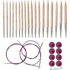 Options Wood Interchangeable Knitting Needle Set - US 4-11 Sunstruck 