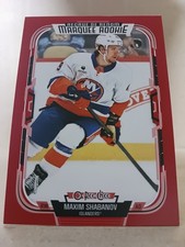 2025-26 O-Pee-Chee Hockey Maxim Shabanov # 591 MARQUEE ROOKIE RED BORDER