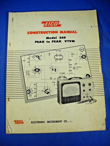 Original! EICO 249 Peak-to-peak VTVM Construction Manual (Free Shipping!) - 第 1/10 張圖片