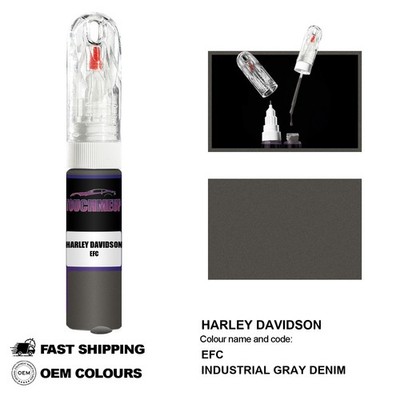 FÜR HARLEY DAVIDSON INDUSTRIAL GRAY DENIM EFC Touch Up Lackstift Pinsel Fix Kit