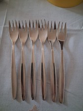 6 Kuchengabeln von WMF 90/18 Silber, 15,3 cm lang