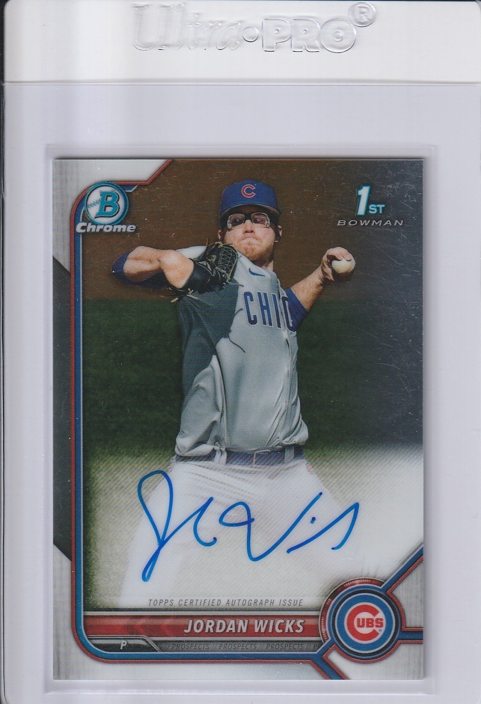 2022 Bowman Chrome Prospects Jordan Wicks Auto 1st #CPA-JW Cubs