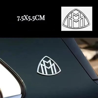 1pc 3D Metal Maybach Side Emblem Car GLS GLE S500 C sticker Rear Bumper tail