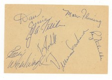 1964 Packers/Giants Autograph Sheet Vince Lombardi  +6 with B&E Hologram